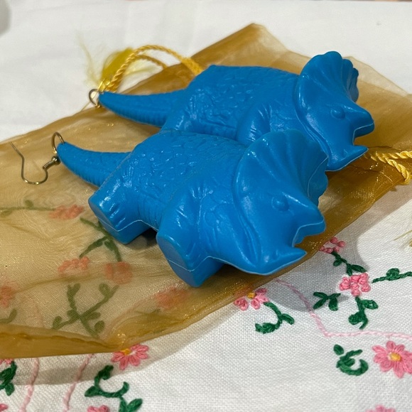 Triceratops Baby Blow Mold Earrings - Picture 4 of 8